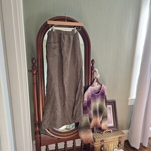 FLAX by Jeanne Engelhart Olive Maxi Skirt